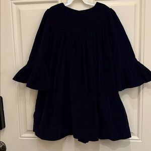 Shrimp and Grits Navy corduroy bell sleeve dress